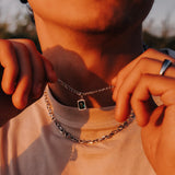 Mini Envy Amulet - Silver x Red