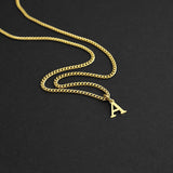 Minimal Initial Necklace - Gold