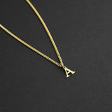 Minimal Initial Necklace - Gold
