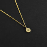 Minimal Cross Amulet Necklace - Gold