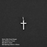 Mini Cross Keeper Amulet - Silver