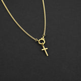 Mini Cross Keeper Amulet - Gold