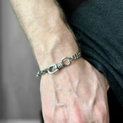 Project Chain Bracelet - Matte Silver 12mm