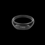 Minimal Signet Ring - Black