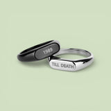 Minimal Signet Ring - Black