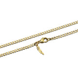 Cuban Accent Chain x Feather - Gold 3mm