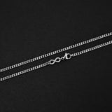 Cuban Accent Chain x Infinity - Silver 3mm