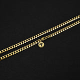 Cuban Accent Chain x Disc Cross - Gold 5mm