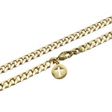 Cuban Accent Chain x Disc Cross - Gold 5mm