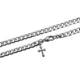 Cuban Accent Chain x Cross - Silver 5mm