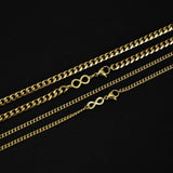 Cuban Accent Chain x Infinity - Gold 3mm