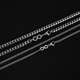 Cuban Accent Chain x Infinity - Silver 5mm