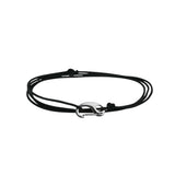 Cord Bracelet - Silver x Black