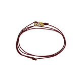 Cord Bracelet - Gold x Burgundy