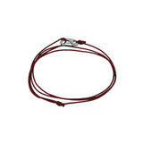 Cord Bracelet - Silver x Burgundy