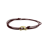 Cord Bracelet - Gold x Burgundy