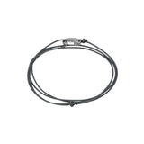 Cord Bracelet - Silver x Graphite