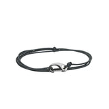 Cord Bracelet - Silver x Graphite