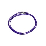 Cord Bracelet - Silver x Acid Purple