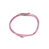 Cord Bracelet - Silver x Pink