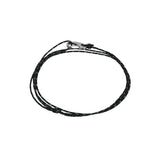 Cord Bracelet - Silver x Reflective Black