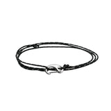 Cord Bracelet - Silver x Reflective Black