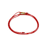 Cord Bracelet - Gold x Reflective Red