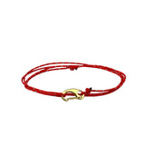 Cord Bracelet - Gold x Reflective Red