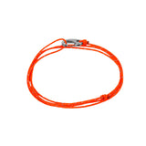 Cord Bracelet - Silver x Reflective Orange
