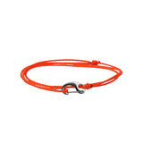 Cord Bracelet - Silver x Reflective Orange