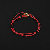 Cord Bracelet - Gold x Reflective Red
