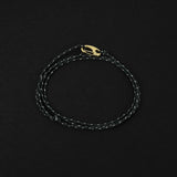Cord Bracelet - Gold x Reflective Black