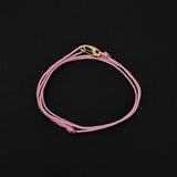 Cord Bracelet - Gold x Pink