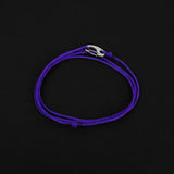 Cord Bracelet - Silver x Acid Purple