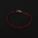 Cord Bracelet - Silver x Burgundy