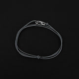 Cord Bracelet - Silver x Graphite