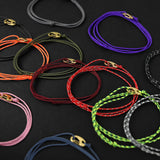 Cord Bracelet - Silver x Reflective Red