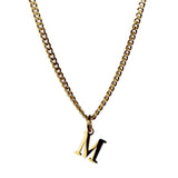 Minimal Initial Necklace - Gold