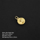 Star Zodiac Amulet - Gold