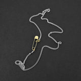 Cross Pin Cuban Chain - Silver x Gold 3mm