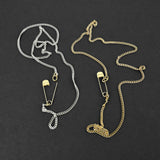 Cross Pin Cuban Chain - Gold 3mm