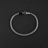 Franco Clip Bracelet - Silver x Onyx 3mm