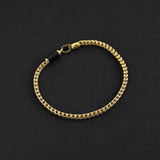 Franco Clip Bracelet - Gold x Onyx 3mm