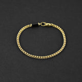 Franco Clip Bracelet - Gold x Onyx 3mm