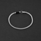 Franco Clip Bracelet - Silver x Onyx 3mm