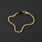 Franco Clip Bracelet - Gold x Onyx 3mm
