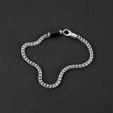 Franco Clip Bracelet - Silver x Onyx 3mm