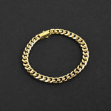 Cuban Fusion Bracelet - Gold 7mm