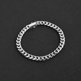 Cuban Fusion Bracelet - Silver 7mm