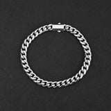 Cuban Fusion Bracelet - Silver 7mm
